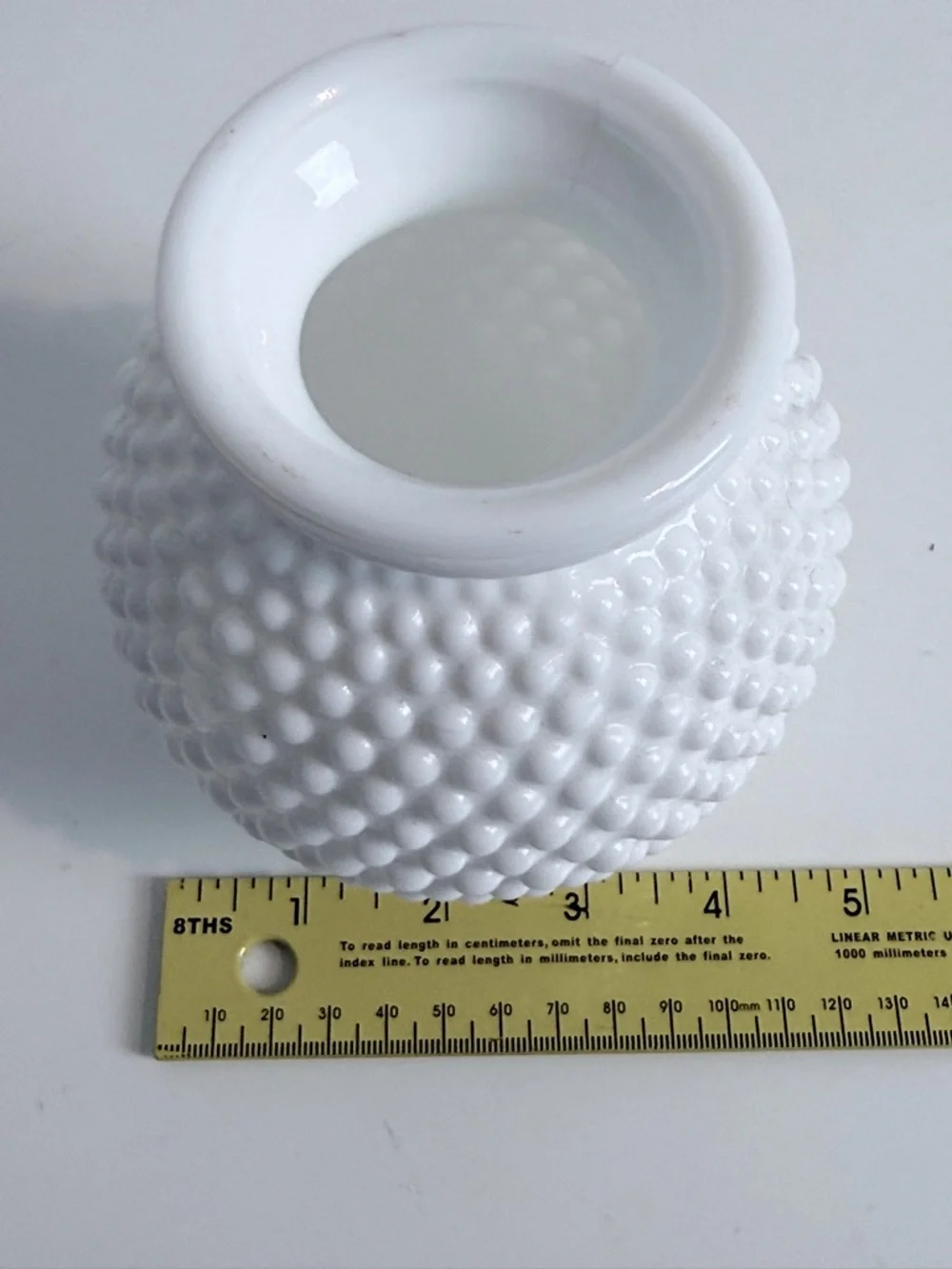 Vintage Westmoreland White Hobnail Milk Glass Vase